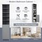 72" Free Standing Tall Floor Bathroom Storage Cabinet with Adjustable Shelves